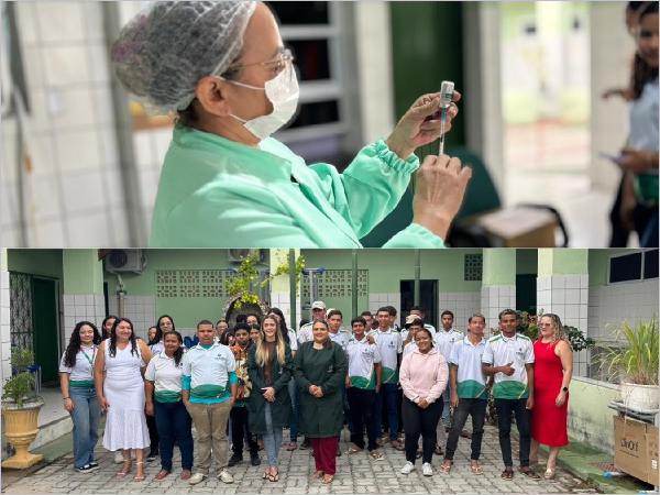 Equipe do PSF São Vicente leva informação e cuidado para escola em Independência
