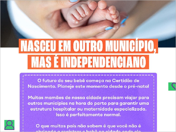 Famílias de Independência podem registrar bebês nascidos em outros municípios n [...]